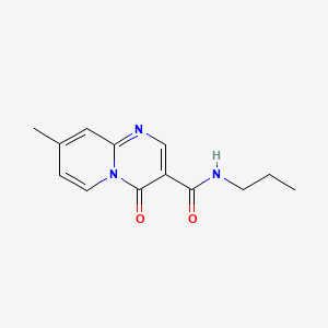 molecular formula C13H15N3O2 B8570552 8-Methyl-4-oxo-N-propyl-4H-pyrido(1,2-a)pyrimidine-3-carboxamide CAS No. 125055-70-1