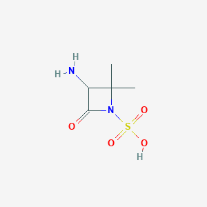 molecular formula C5H10N2O4S B8570558 3-Amino-2,2-dimethyl-4-oxoazetidine-1-sulfonic acid CAS No. 80541-93-1
