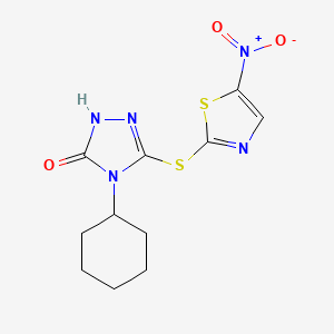3-Hydroxy-5-[(5-nitrothiazol-2-yl)mercapto]-4-cyclohexyl-1,2,4-triazole