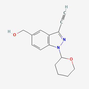 molecular formula C15H16N2O2 B8570593 [3-ethynyl-1-(tetrahydro-2H-pyran-2-yl)-1H-indazol-5-yl]methanol 