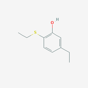 molecular formula C10H14OS B8570600 5-Ethyl-2-(ethylsulfanyl)phenol CAS No. 82572-20-1