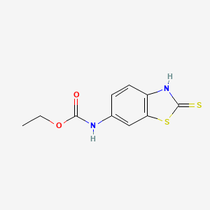 molecular formula C10H10N2O2S2 B8570616 6-(N-ethoxycarbonylamino)-2-mercaptobenzothiazole 