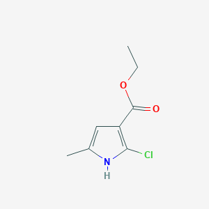 molecular formula C8H10ClNO2 B8570629 Ethyl 2-chloro-5-methyl-1H-pyrrole-3-carboxylate 
