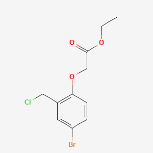 molecular formula C11H12BrClO3 B8570644 Ethyl [4-bromo-2-(chloromethyl)phenoxy]acetate CAS No. 13923-56-3