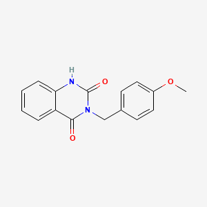 molecular formula C16H14N2O3 B8570657 2,4-Dioxo-3-(4-methoxybenzyl)-1,2,3,4-tetrahydroquinazoline 