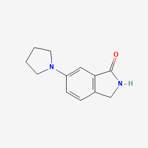 molecular formula C12H14N2O B8570721 6-Pyrrolidin-1-yl-2,3-dihydro-isoindol-1-one 