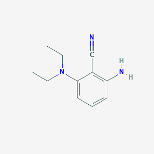 molecular formula C11H15N3 B8570728 2-Amino-6-(diethylamino)benzonitrile 