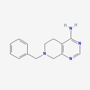 molecular formula C14H16N4 B8570740 7-Benzyl-5,6,7,8-tetrahydropyrido[3,4-d]pyrimidin-4-amine 