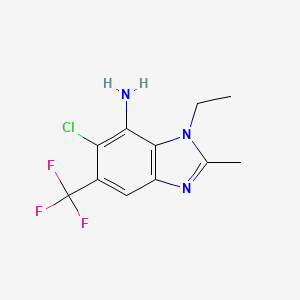 6-Chloro-1-ethyl-2-methyl-5-(trifluoromethyl)-1H-benzimidazol-7-amine