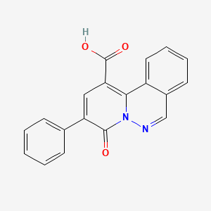 molecular formula C19H12N2O3 B8570757 4-oxo-3-phenyl-4H-pyrido[2,1-a]phthalazine-1-carboxylic acid CAS No. 110925-04-7
