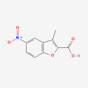 molecular formula C10H7NO5 B8570777 3-Methyl-5-nitro-benzofuran-2-carboxylic acid CAS No. 87977-34-2