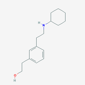 molecular formula C16H25NO B8570797 2-[3-(2-Cyclohexylamino-ethyl)-phenyl]-ethanol 