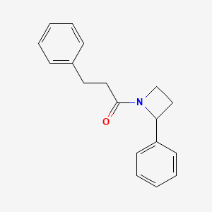 molecular formula C18H19NO B8570844 3-Phenyl-1-(2-phenylazetidin-1-yl)propan-1-one 