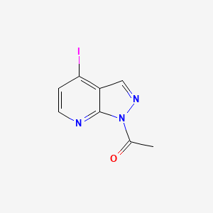 molecular formula C8H6IN3O B8570865 1-(4-Iodo-pyrazolo[3,4-b]pyridin-1-yl)ethanone 