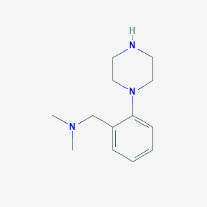 molecular formula C13H21N3 B8570878 Dimethyl[(2-piperazinylphenyl)methyl]amine 
