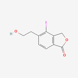 molecular formula C10H9IO3 B8570892 5-(2-hydroxyethyl)-4-iodo-2-benzofuran-1(3H)-one 