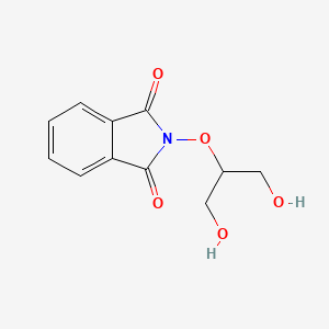 molecular formula C11H11NO5 B8570912 2-(1,3-Dihydroxypropan-2-yloxy)isoindoline-1,3-dione 