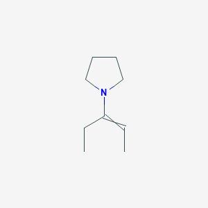 molecular formula C9H17N B8570921 1-(1-Ethylpropenyl)pyrrolidine CAS No. 56176-59-1
