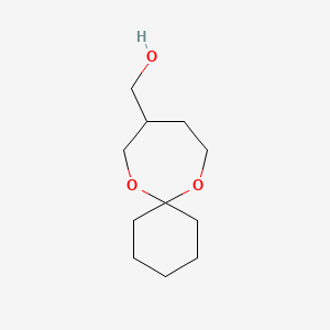 molecular formula C11H20O3 B8570943 7,12-Dioxaspiro[5.6]dodecane-9-methanol CAS No. 204262-67-9