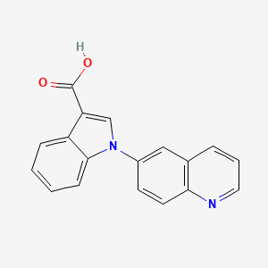 molecular formula C18H12N2O2 B8570946 1-(Quinolin-6-yl)-1H-indole-3-carboxylic acid CAS No. 649550-83-4