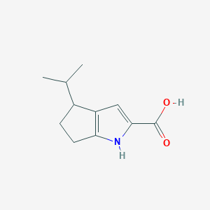 molecular formula C11H15NO2 B8570958 4-Isopropyl-1,4,5,6-tetrahydrocyclopenta[b]pyrrole-2-carboxylic acid 