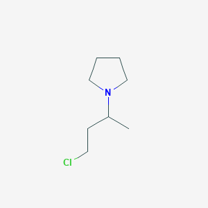 molecular formula C8H16ClN B8570983 1-(4-Chlorobutan-2-yl)pyrrolidine 