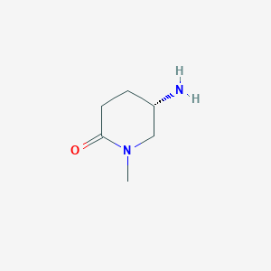 molecular formula C6H12N2O B8571014 (S)-5-amino-1-methylpiperidin-2-one 
