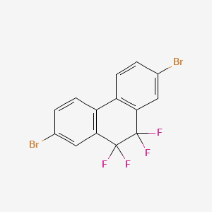 molecular formula C14H6Br2F4 B8571018 2,7-Dibromo-9,9,10,10-tetrafluoro-9,10-dihydrophenanthrene 