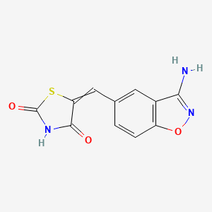 5-[(3-Amino-1,2-benzoxazol-5-yl)methylidene]-1,3-thiazolidine-2,4-dione