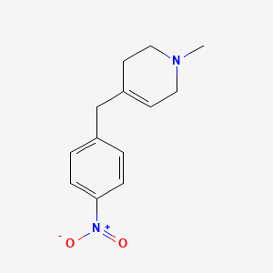 molecular formula C13H16N2O2 B8571059 1-Methyl-4-(4-nitro-benzyl)-1,2,3,6-tetrahydro-pyridine 