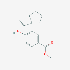 molecular formula C15H18O3 B8571119 Methyl 4-hydroxy-3-(1-vinylcyclopentyl)benzoate 