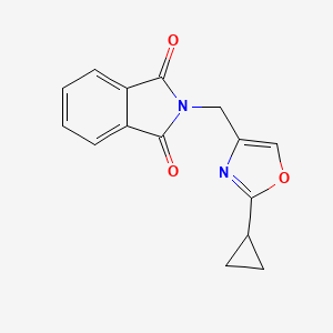 molecular formula C15H12N2O3 B8571130 2-(2-Cyclopropyl-oxazol-4-ylmethyl)-isoindole-1,3-dione 