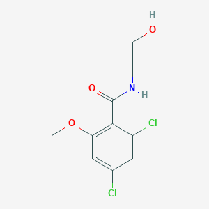 molecular formula C12H15Cl2NO3 B8571139 N-(2-Hydroxy-1,1-dimethylethyl)-2,4-dichloro-6-methoxybenzamide 