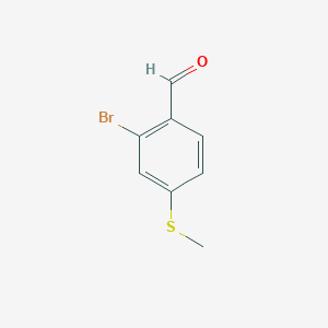 molecular formula C8H7BrOS B8571154 2-Bromo-4-(methylthio)benzaldehyde 