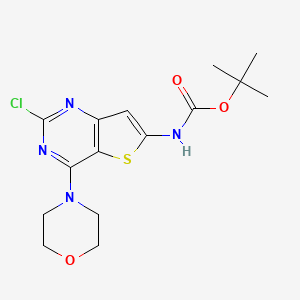 Tert-butyl 2-chloro-4-morpholinothieno[3,2-d]pyrimidin-6-ylcarbamate