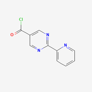 molecular formula C10H6ClN3O B8571194 2-(Pyridine-2-yl)-pyrimidine-5-carbonyl chloride 