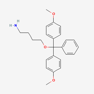 molecular formula C25H29NO3 B8571209 4-[Bis(4-methoxyphenyl)(phenyl)methoxy]butan-1-amine CAS No. 663600-58-6