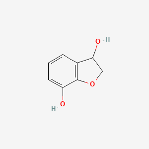 molecular formula C8H8O3 B8571237 2,3-Dihydrobenzofuran-3,7-diol 