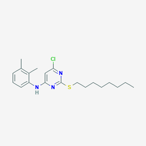 B8571378 6-Chloro-N-(2,3-dimethylphenyl)-2-(octylsulfanyl)pyrimidin-4-amine CAS No. 86627-47-6