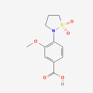 molecular formula C11H13NO5S B8571407 4-(1,1-Dioxo-1lambda6-isothiazolidin-2-yl)-3-methoxybenzoic acid 