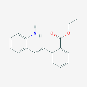 molecular formula C17H17NO2 B8571409 Ethyl 2-[2-(2-aminophenyl)ethenyl]benzoate CAS No. 90011-53-3