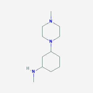 molecular formula C12H25N3 B8571479 N-methyl-3-(4-methylpiperazin-1-yl)cyclohexanamine 