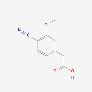 molecular formula C10H9NO3 B8571502 (4-Cyano-3-methoxyphenyl)acetic acid 