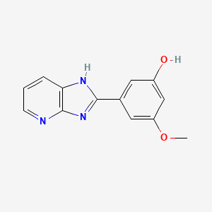 molecular formula C13H11N3O2 B8571516 3-(1H-Imidazo[4,5-b]pyridin-2-yl)-5-methoxyphenol CAS No. 89469-39-6