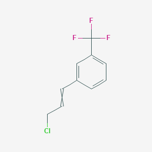 molecular formula C10H8ClF3 B8571537 1-(3-Chloroprop-1-enyl)-3-(trifluoromethyl)benzene 