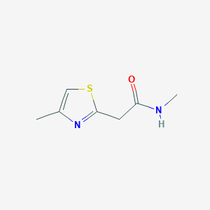 molecular formula C7H10N2OS B8571572 N-methyl-2-(4-methylthiazol-2-yl)acetamide 