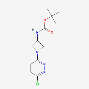 molecular formula C12H17ClN4O2 B8571590 Tert-butyl (1-(6-chloropyridazin-3-yl)azetidin-3-yl)carbamate 