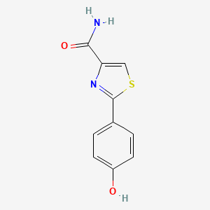molecular formula C10H8N2O2S B8571601 2-(4-Hydroxyphenyl)-1,3-thiazole-4-carboxamide 