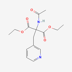 molecular formula C15H20N2O5 B8571646 Diethyl acetamido[(pyridin-3-yl)methyl]propanedioate CAS No. 103733-08-0