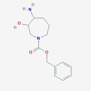 molecular formula C14H20N2O3 B8571652 Benzyl 4-amino-3-hydroxyazepane-1-carboxylate 